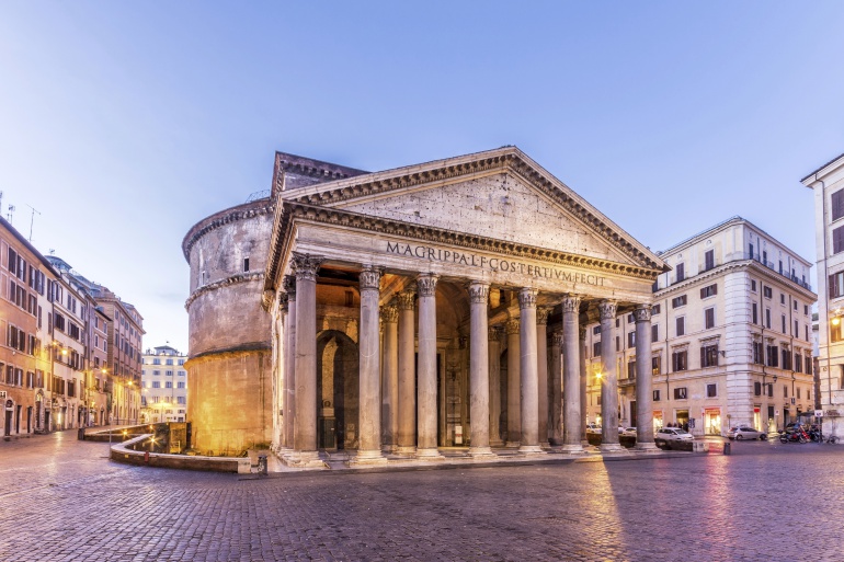 Ancient ruins from time of Roman Empire rediscovered in front of Pantheon